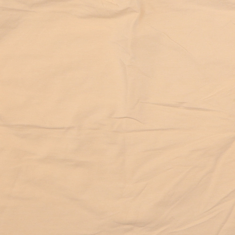 SheIn Girls Orange Cotton Basic T-Shirt Size 11-12 Years Round Neck Pullover