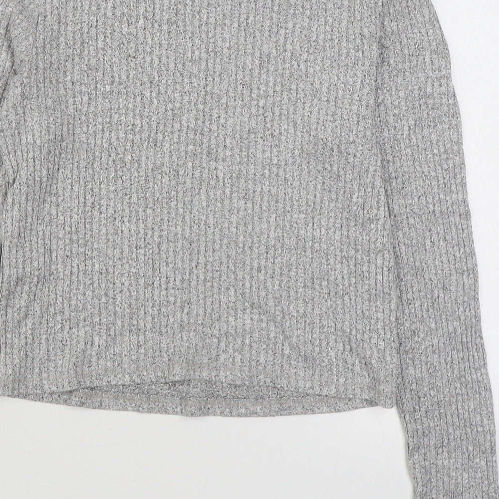 Womens UK Size 10 Miss Selfridge Grey Pullover Jumper