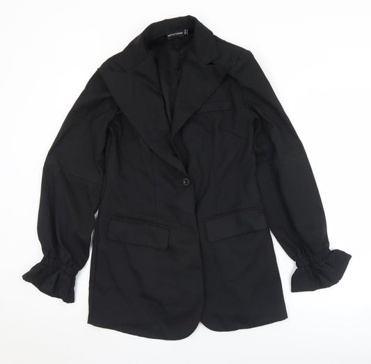 Womens UK Size 8 PRETTYLITTLETHING Black Jacket