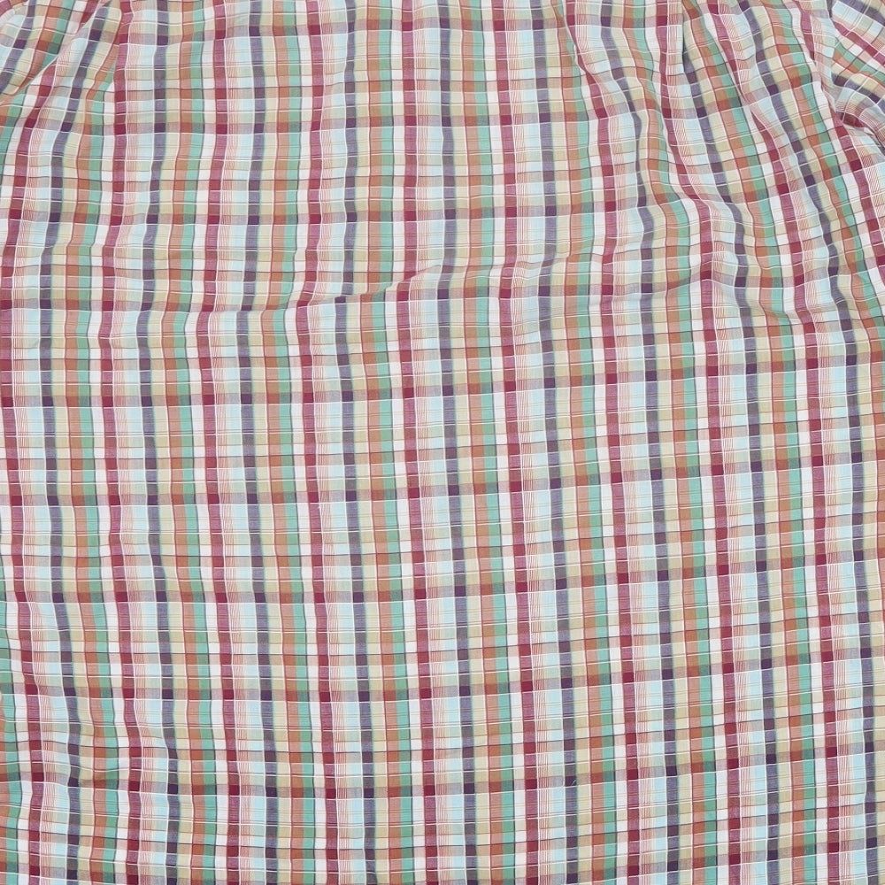Mens UK Size L Peter England Multicoloured Button-Up Short Sleeve Casual Shirt