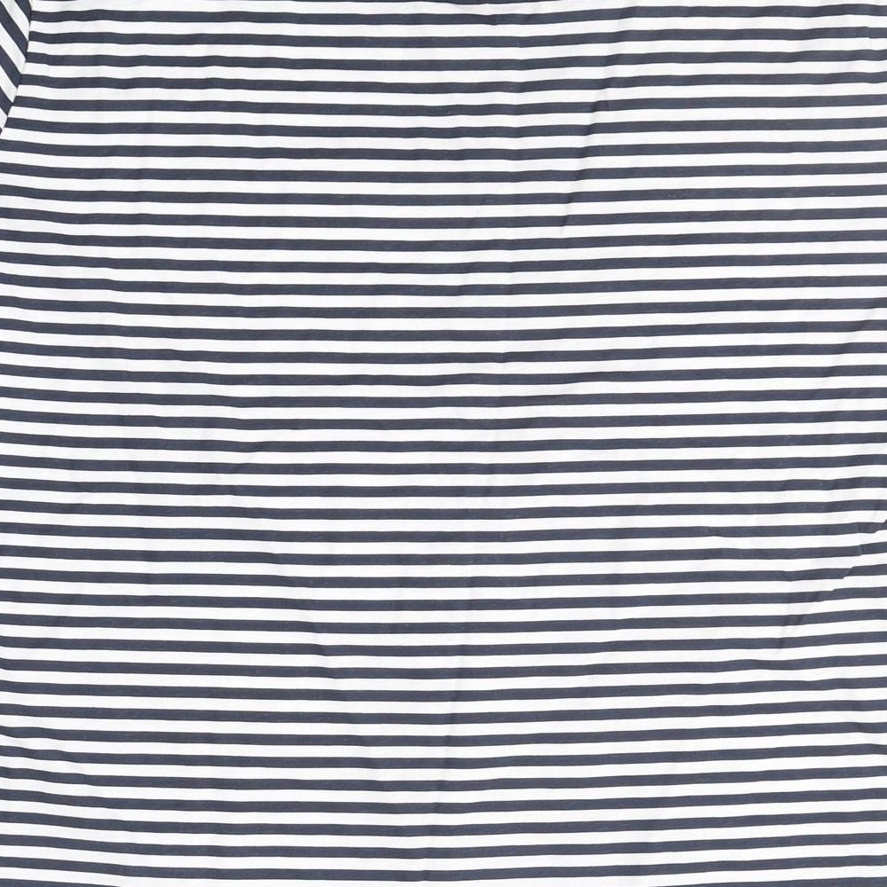 Womens UK Size M Anne De Lancay Blue Basic T-Shirt