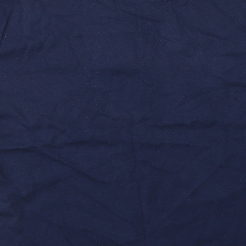 Womens UK Size M Anne De Lancay Blue Basic T-Shirt