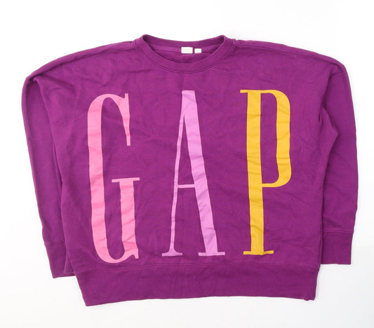 Womens UK Size M Gap Purple Pullover Sweatshirt