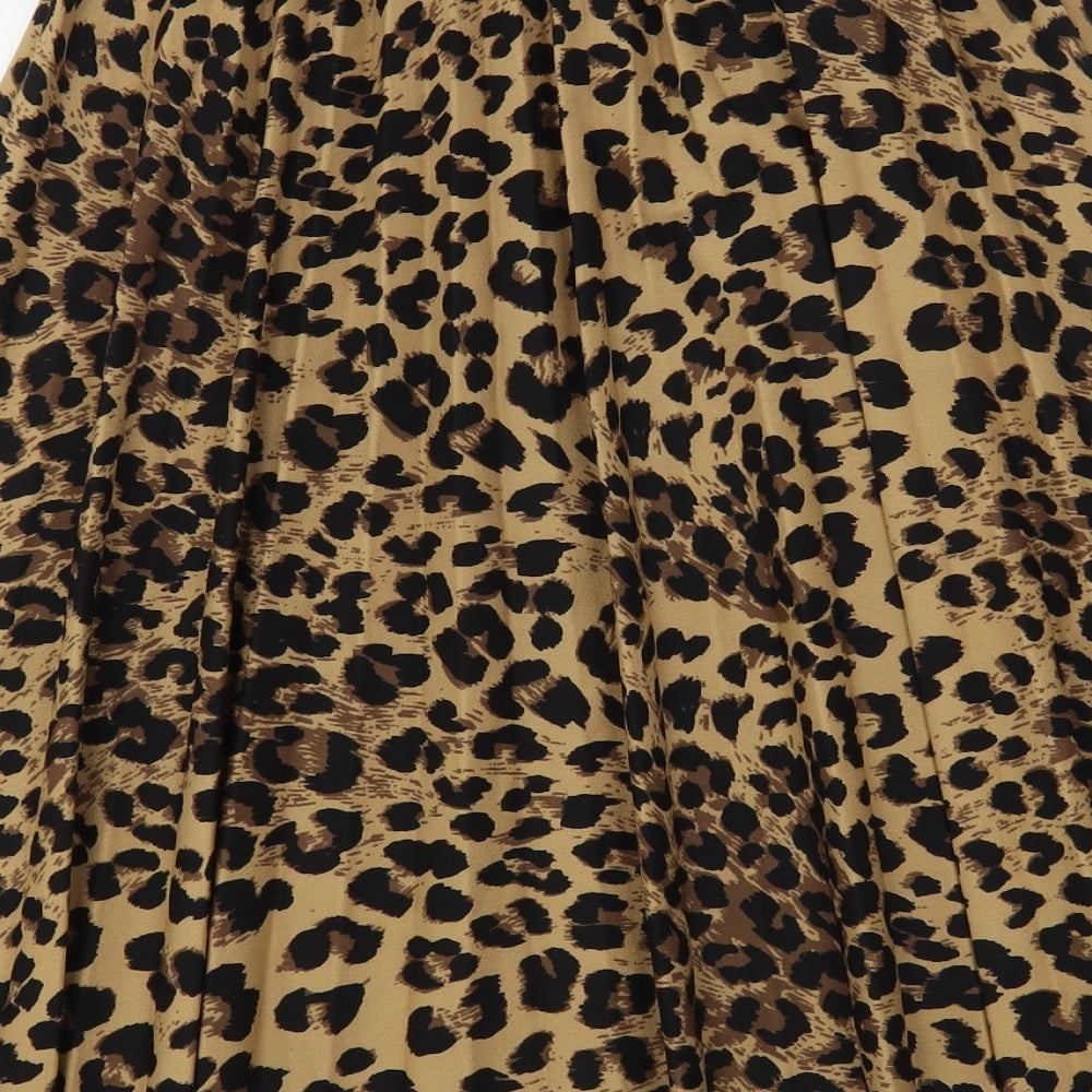 Boohoo Womens Multicoloured Polyester A-Line Skirt Size M