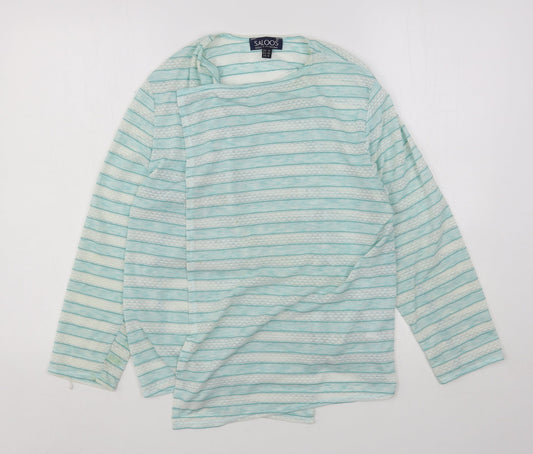 Womens UK Size 14 Saloos Blue Cardigan Jumper