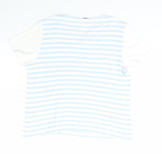 Womens UK Size L Isle Essentials White Basic T-Shirt