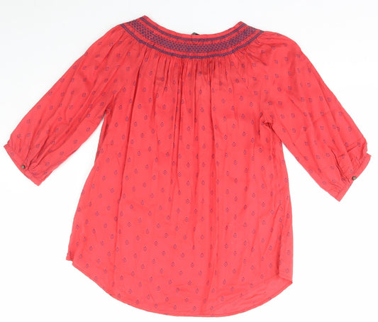 Womens UK Size 10 Dunnes Stores Red Kimono T-Shirt