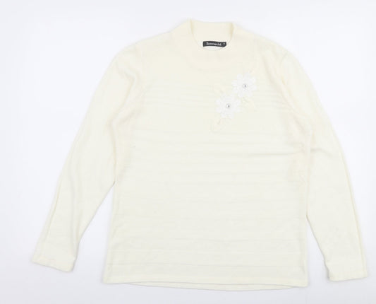 Womens UK Size S Bonmarche Ivory Pullover Jumper