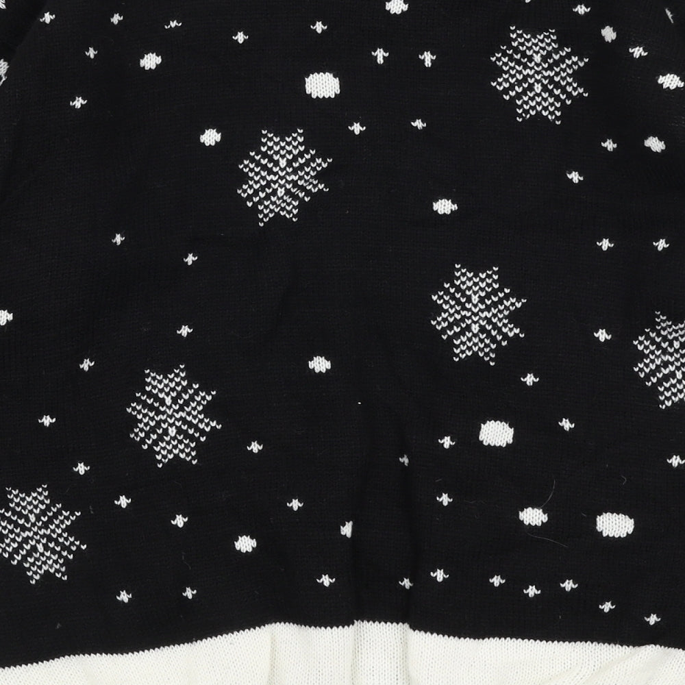 Dolls Mens Multicoloured Round Neck Acrylic Pullover Jumper Size M - Christmas Rudolf