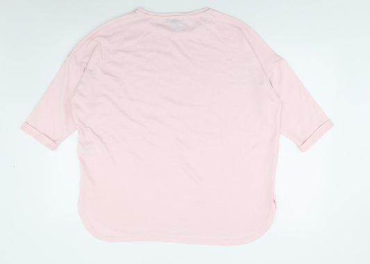 Womens UK Size M New Look Pink Jersey T-Shirt