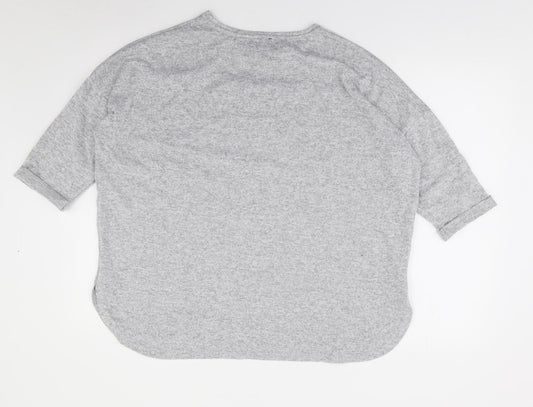 Womens UK Size M New Look Grey Jersey T-Shirt