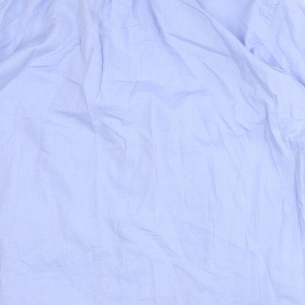 Mens UK Size 2XL ottomoda Blue Button-Up Long Sleeve Casual Shirt