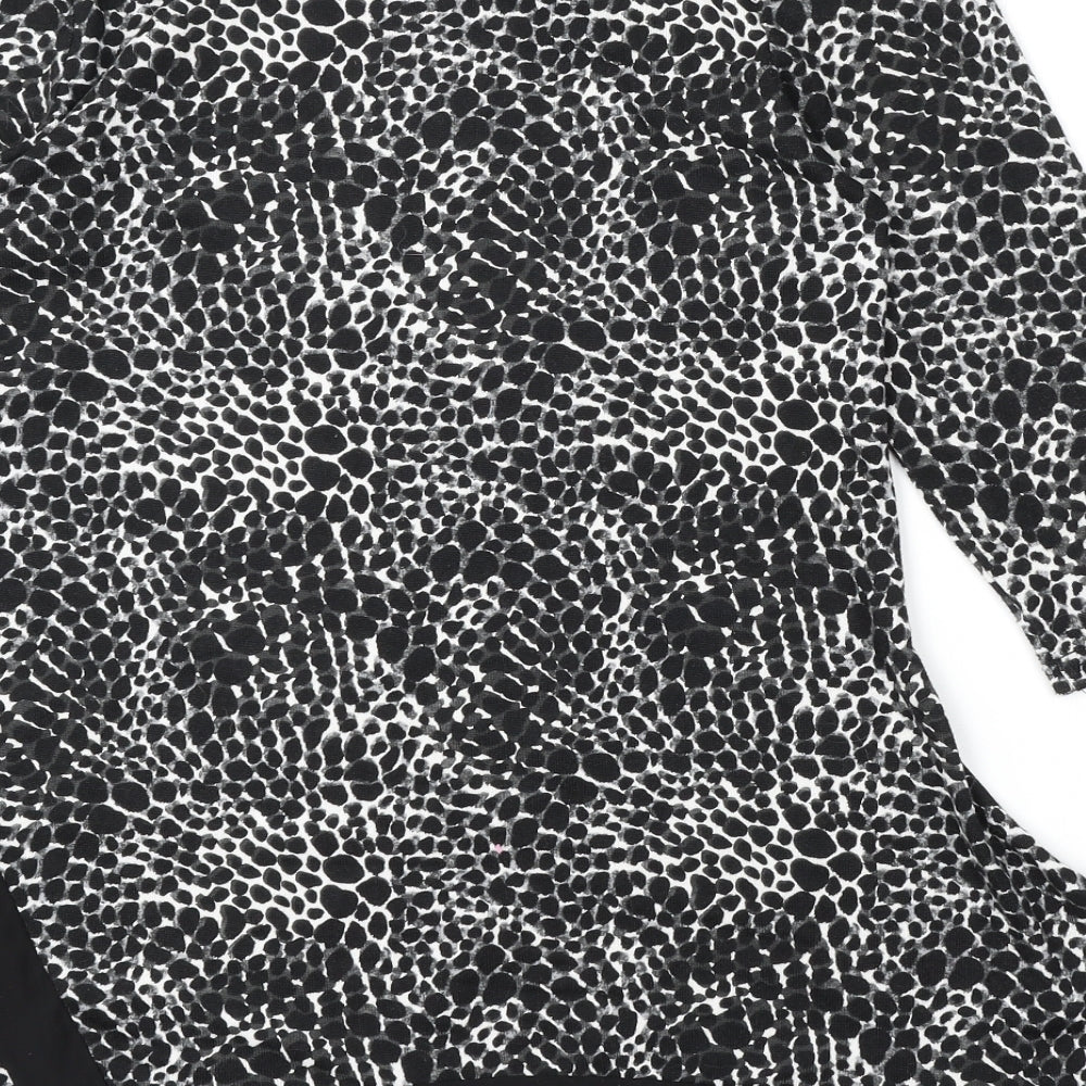 Apricot Womens Multicoloured Round Neck Geometric Polyester Pullover Jumper Size 10