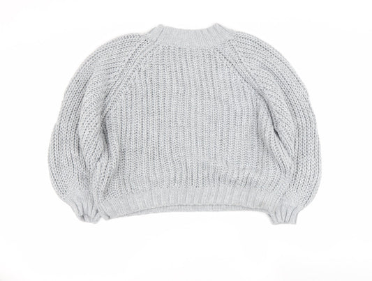 Womens UK Size 10 Missguided Grey Pullover Jumper