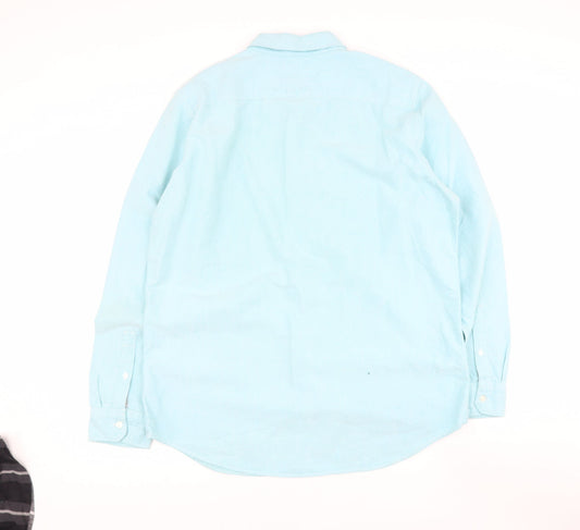 American Eagle Outfitters Mens Blue  Cotton  Button-Up Size XL Collared