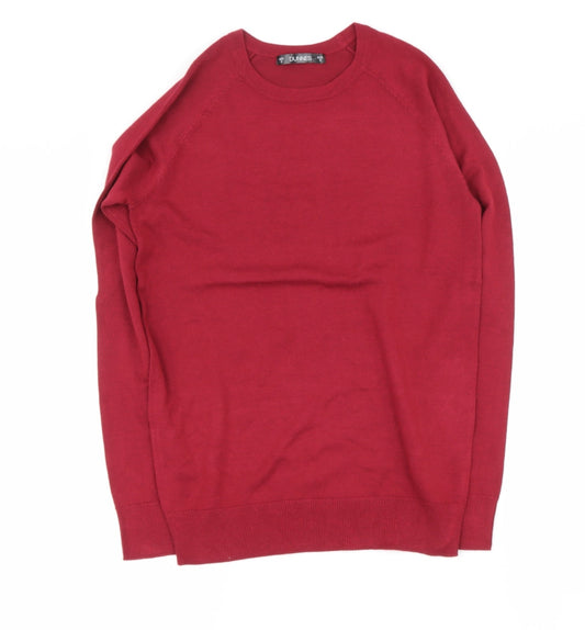 Dunnes Stores` Womens Red Round Neck Viscose Pullover Jumper Size S