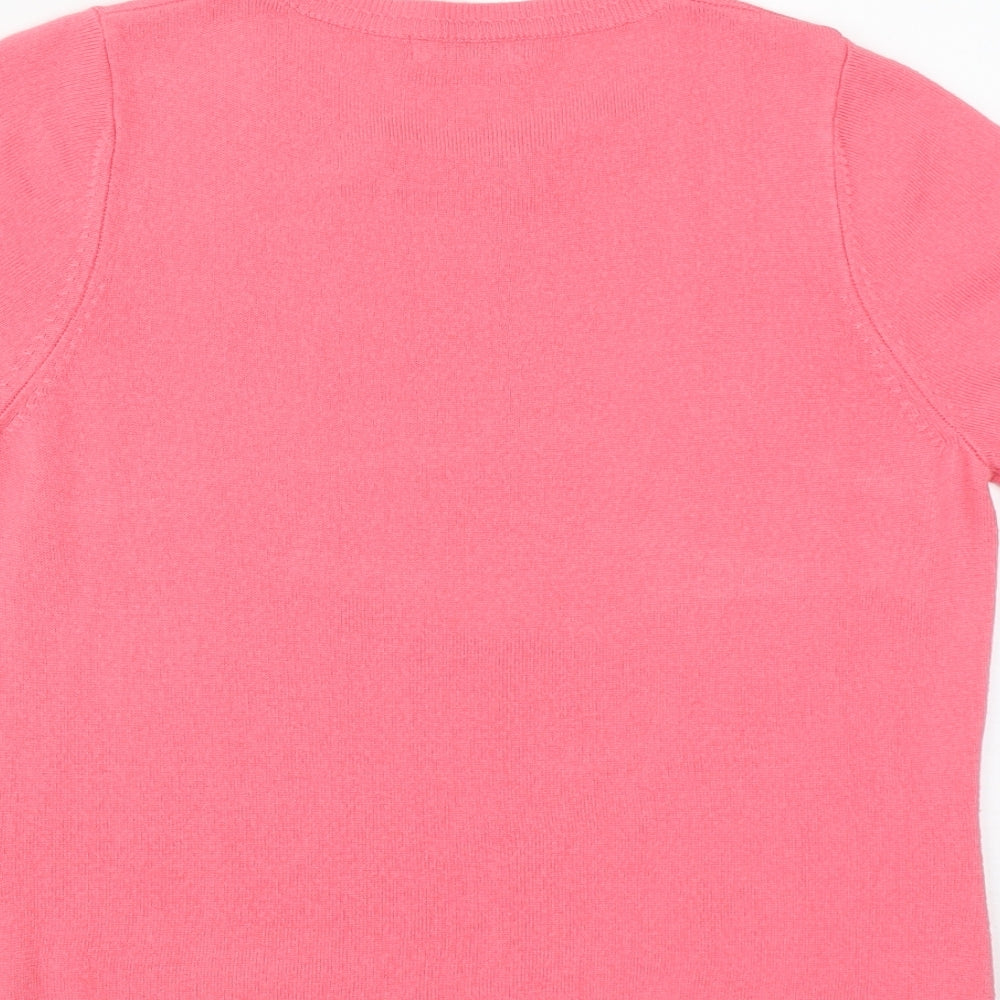 Womens UK Size 12 Marks and Spencer Pink Pullover Jumper