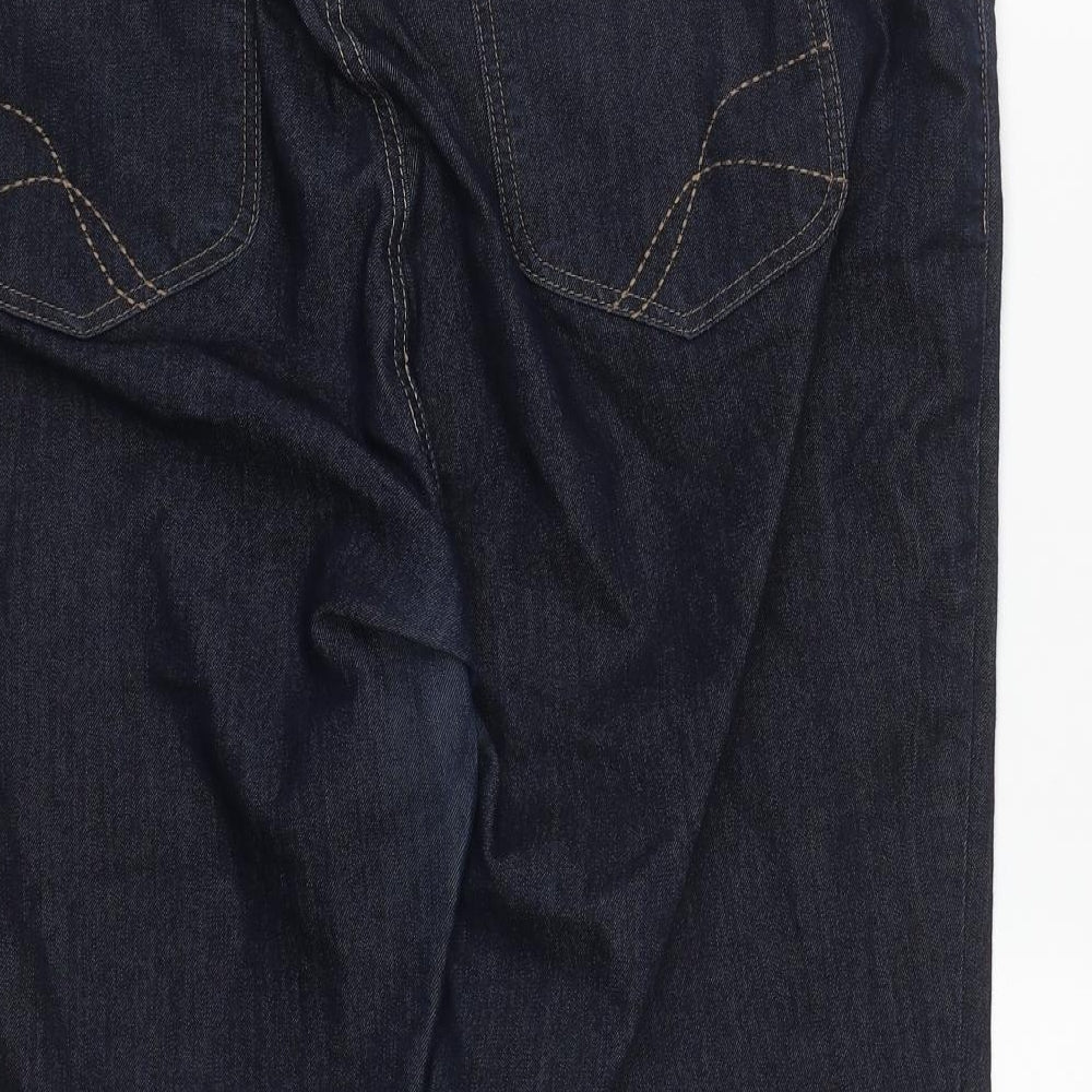 Monsoon Womens Blue Cotton Cropped Jeans Size 40 in L21 in Regular Zip