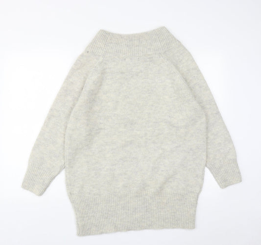 Womens UK Size S New Look Grey Pullover Jumper