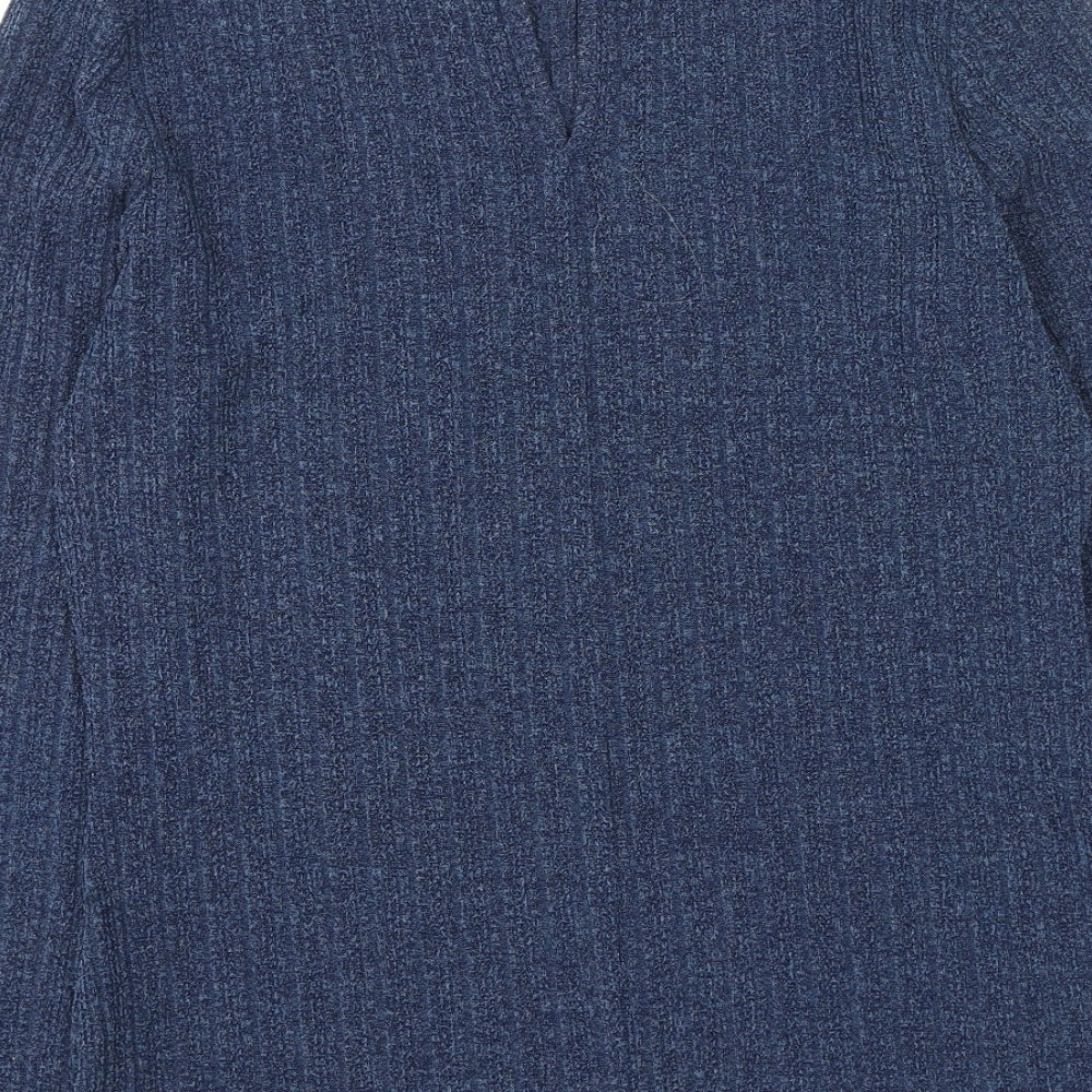 Womens UK Size 14 NEXT Blue Henley Jumper