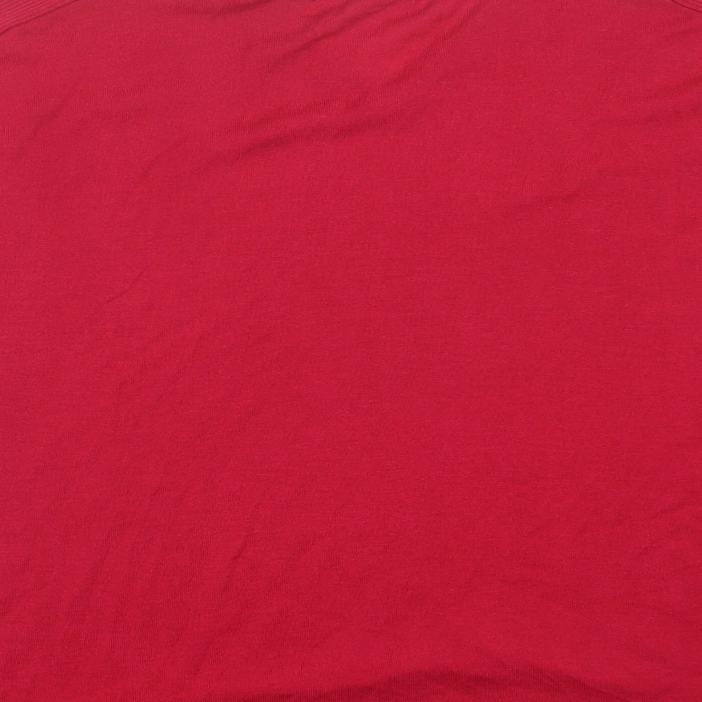 George Womens Pink V-Neck Viscose Pullover Jumper Size 8