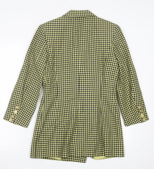 Country Casuals Womens Green Plaid Jacket Size 8 Button