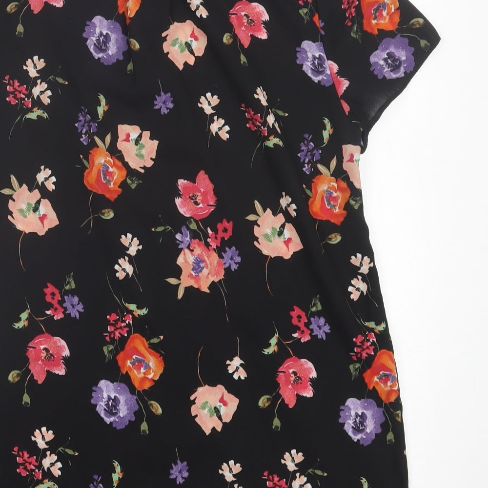 George Womens Multicoloured Floral Polyester Basic Button-Up Size 8 Collared