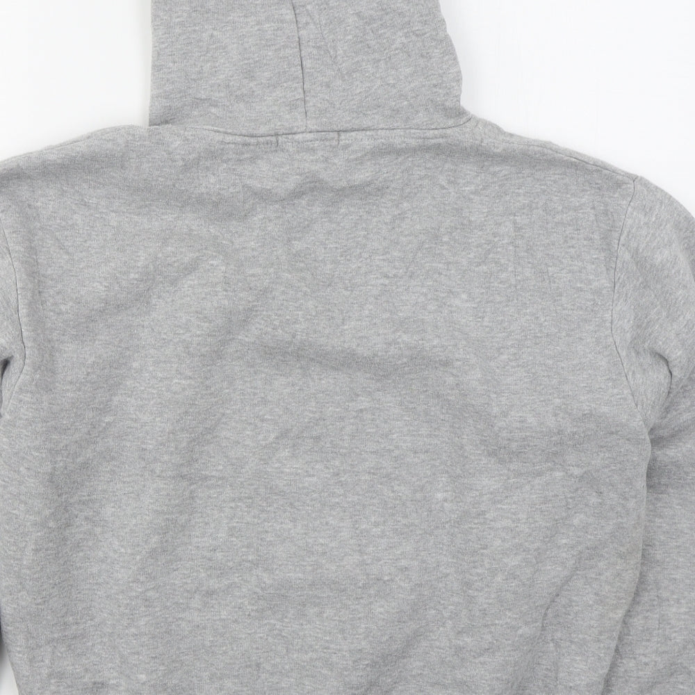 Boohoo Womens Grey Cotton Pullover Hoodie Size M Pullover