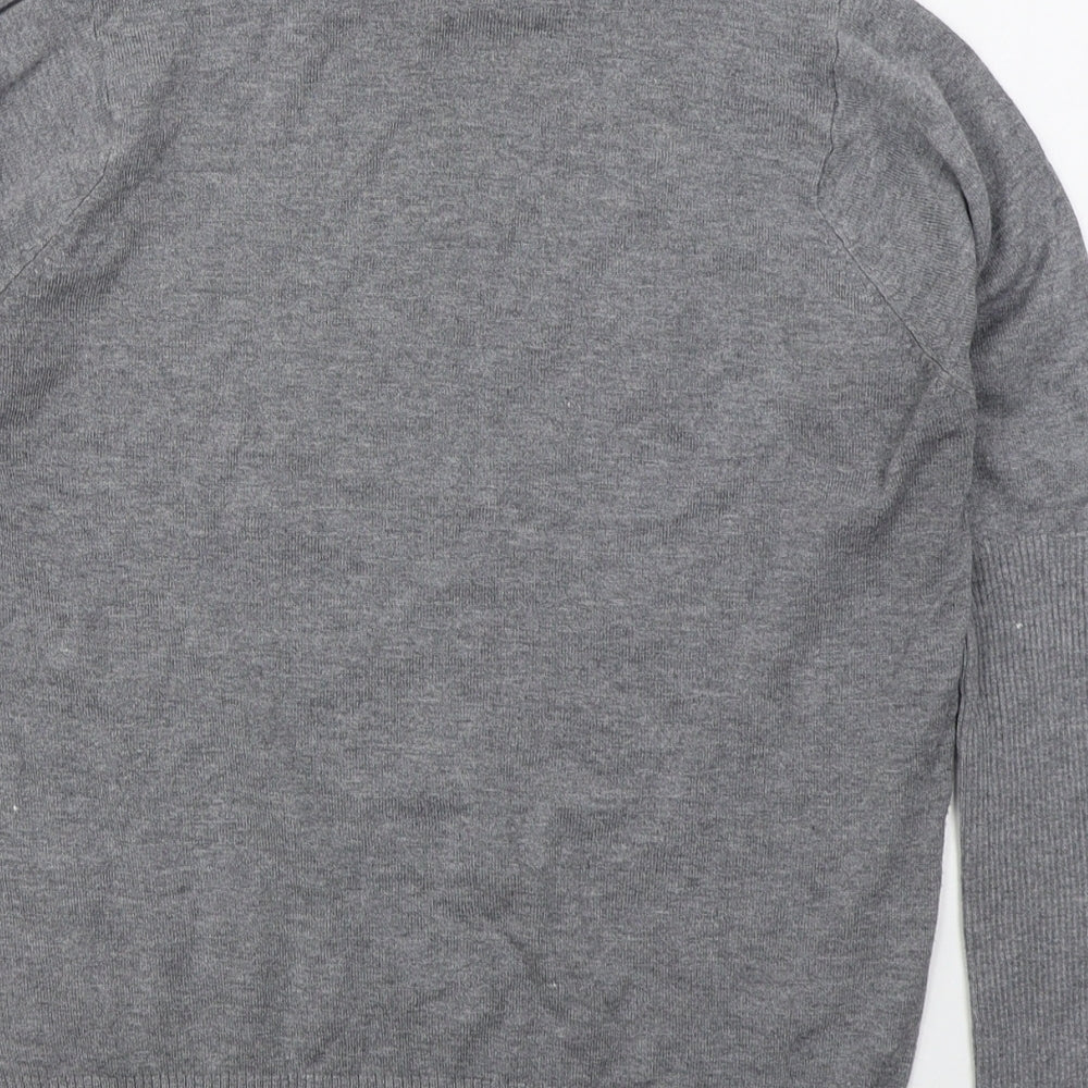 George Womens Grey Roll Neck Viscose Pullover Jumper Size 12