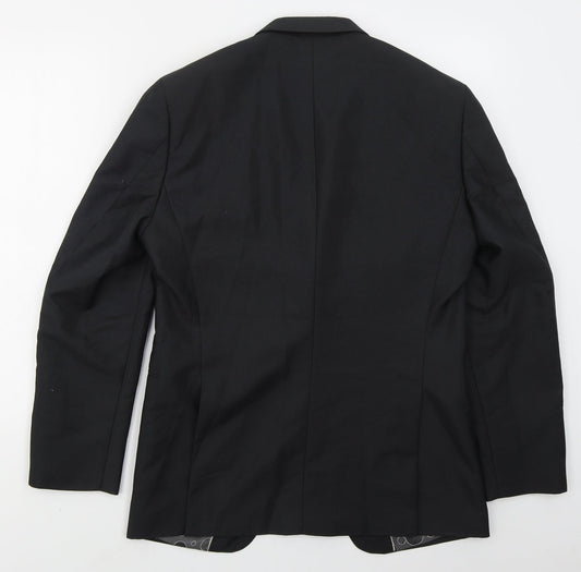 1860 Menswear Mens Grey  Polyester Jacket Suit Jacket Size 38