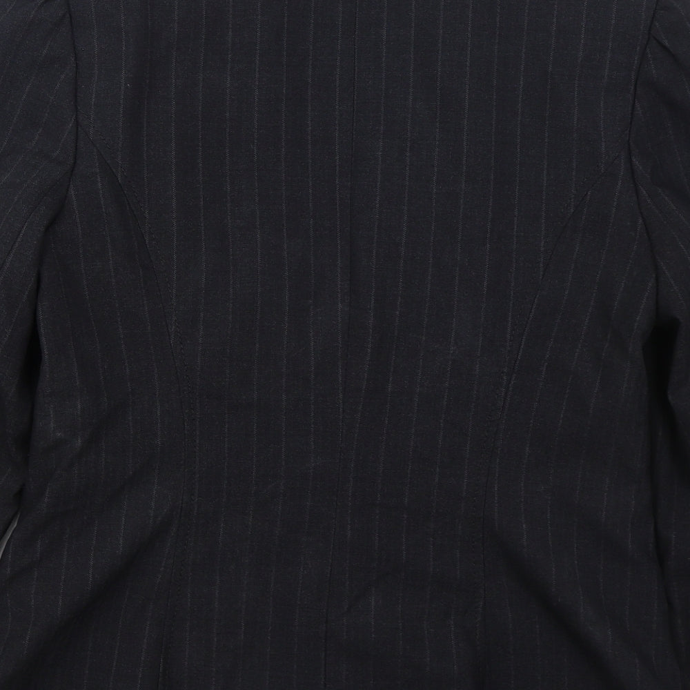 Autonomy Womens Grey Striped Polyester Jacket Suit Jacket Size 14