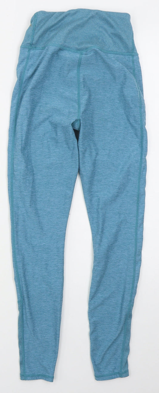 George Womens Blue Polyester Compression Leggings Size 4 L24 in Regular