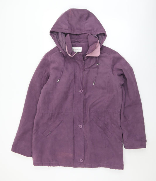 Womens UK Size 14 EWM Purple Overcoat