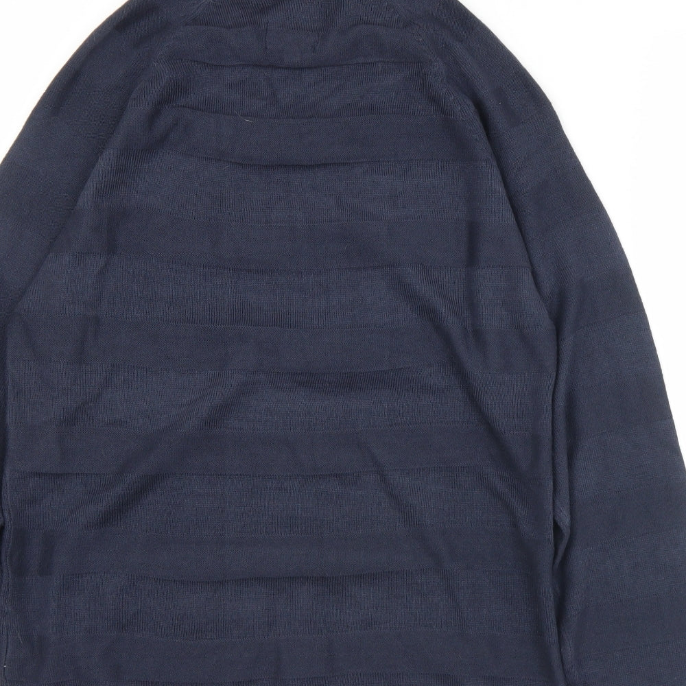Ridge & Co Womens Blue Roll Neck Acrylic Pullover Jumper Size 12