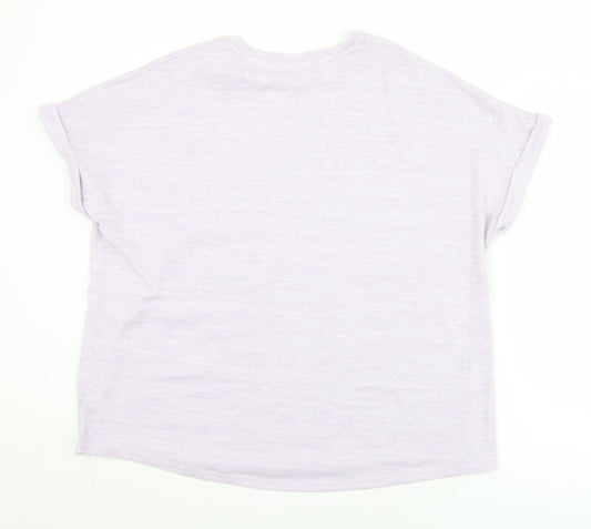 George Womens Purple Crew Neck Polyester Pullover Jumper Size 12 - 12/14