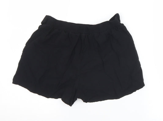 Primark Womens Black Viscose Hot Pants Shorts Size 8 L3 in Regular