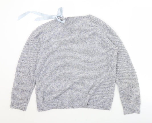 Womens UK Size M Papaya Blue Pullover Jumper