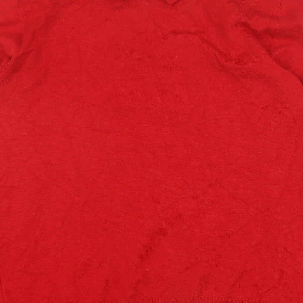Womens UK Size M Vida Vi Red Pullover Jumper