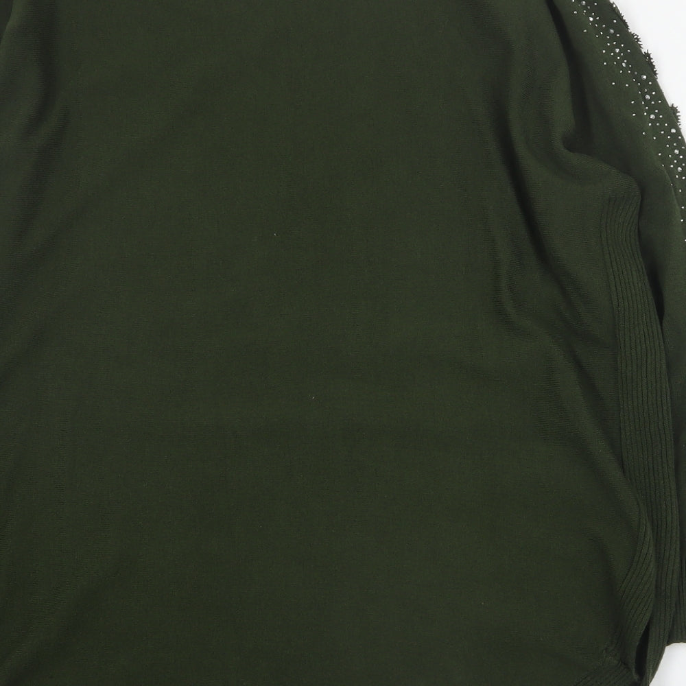 Womens UK Size S Preworn Green Pullover Jumper