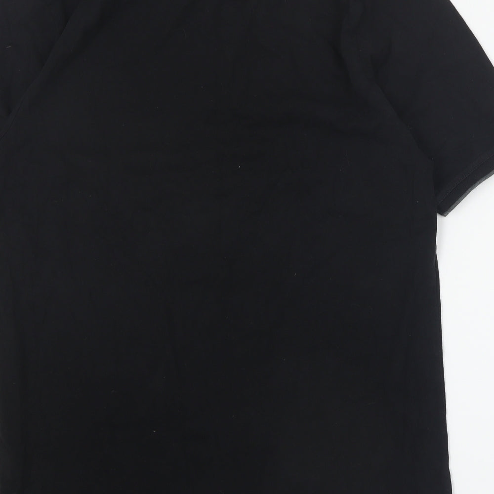 Slazenger Mens Black Cotton T-Shirt Size S Crew Neck