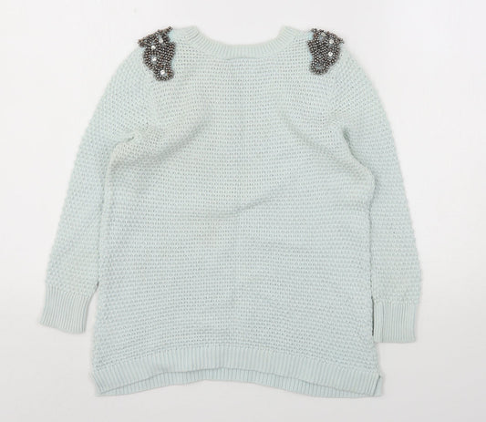 Womens UK Size 6 Topshop Green Pullover Jumper