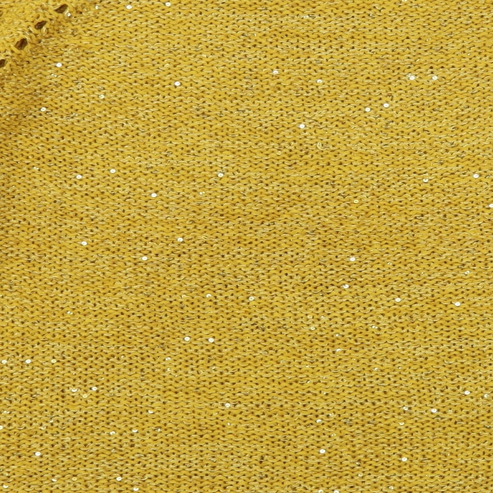 Womens UK Size S Pebble Bay Yellow Pullover Jumper