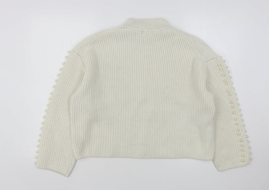Womens UK Size M H&M Beige Pullover Jumper