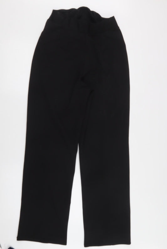 Womens UK Size M H&M Regular Fit Black Trousers