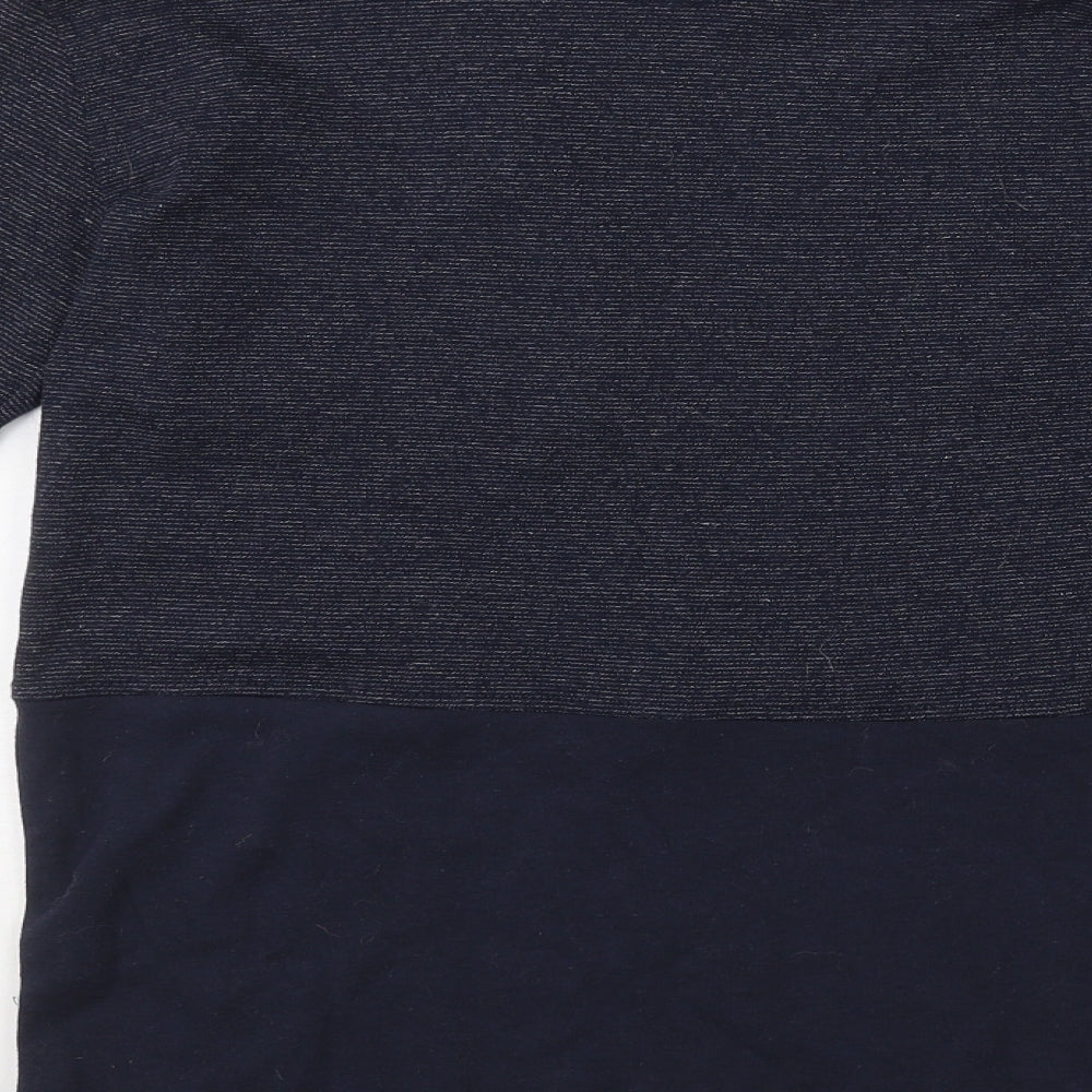 Twisted Soul Mens Blue Round Neck Cotton Pullover Jumper Size S