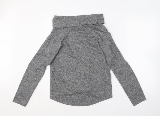 TU Womens Grey Roll Neck Cotton Pullover Jumper Size 12