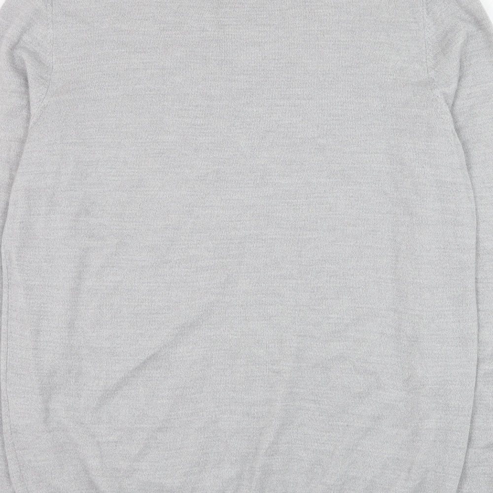 Lipsy Mens Grey Round Neck Acrylic Pullover Jumper Size XL
