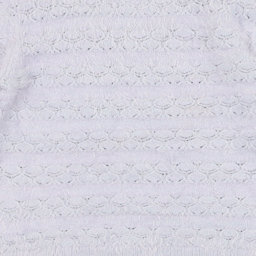 Damart Womens Purple Round Neck Polyamide Pullover Jumper Size 14