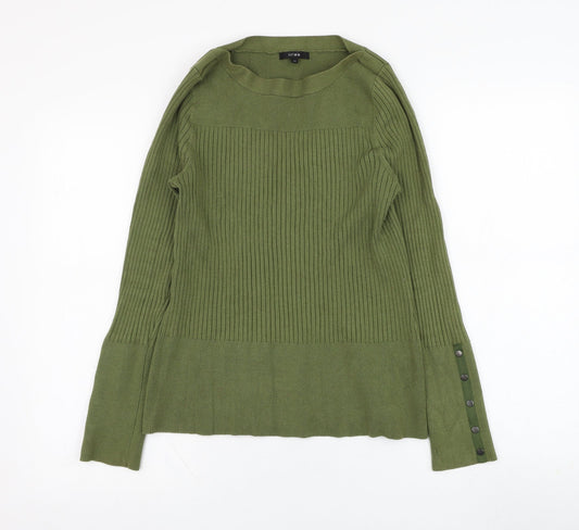 Womens UK Size M Linea Green Pullover Jumper