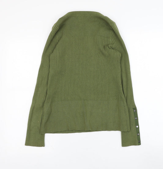 Linea Womens Green Round Neck Viscose Pullover Jumper Size M